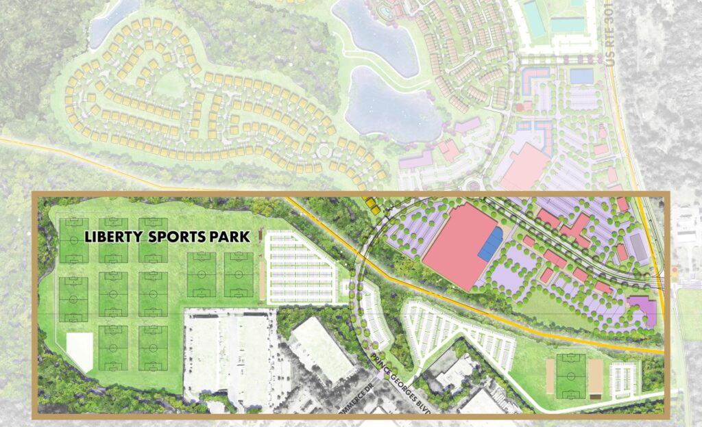 Map of Liberty Sports Park